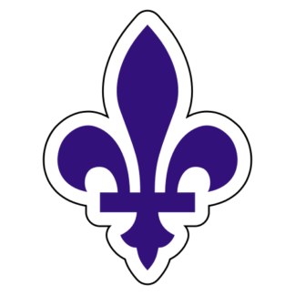 Québec Fleur De Lys Sticker (Purple)